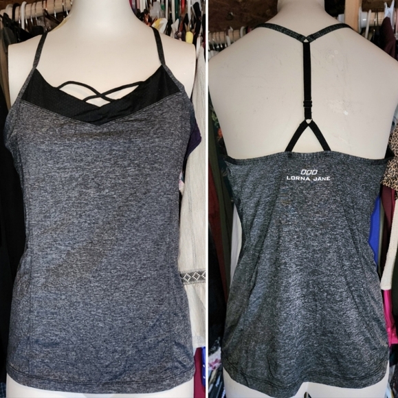 Lorna Jane Athletic Tank Built-in Bra Workout Yoga Top Women's XS S 4 or 6 - Picture 1 of 9
